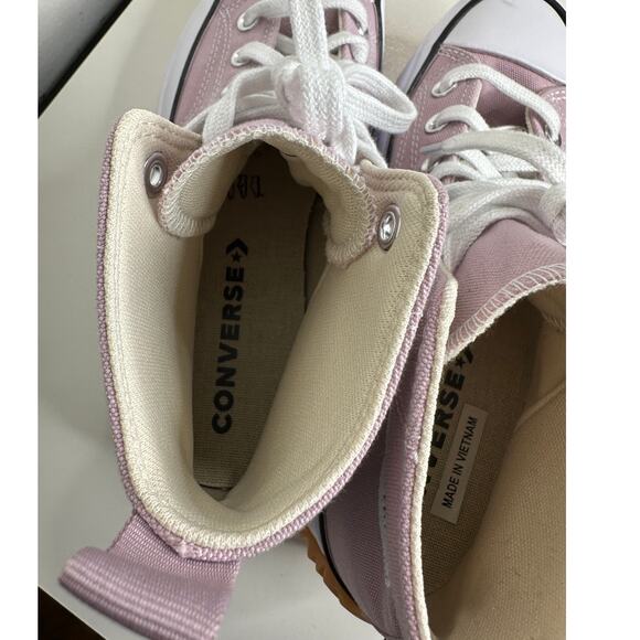 Converse Run Star Hike High Top Platform Sneaker Pink & White W 9 / M 7 - Picture 12 of 16